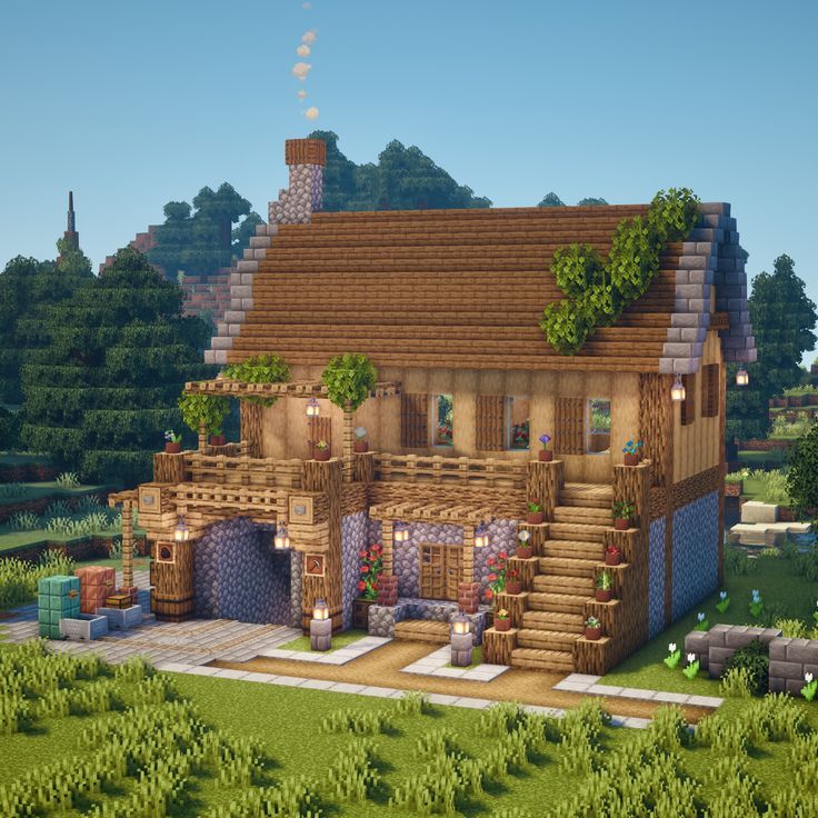 casa rosa minecraft